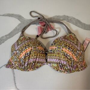 Victoria’s Secret women’s The Gorgeous push up bikini top size‎ 32D FLAW NOTED
